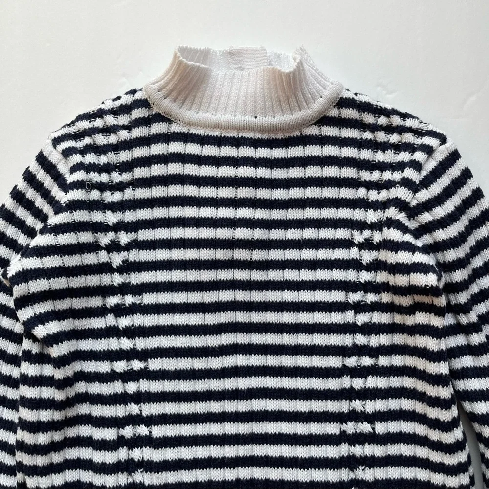 Janie and Jack Navy & White Stripe Ribbed Sweater Dress